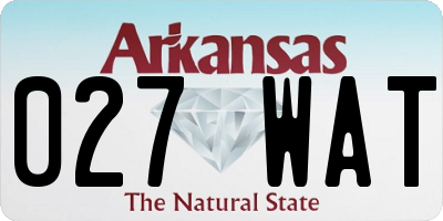 AR license plate 027WAT