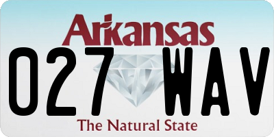AR license plate 027WAV