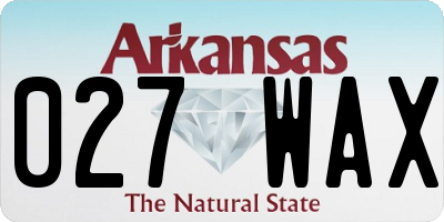 AR license plate 027WAX