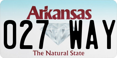 AR license plate 027WAY