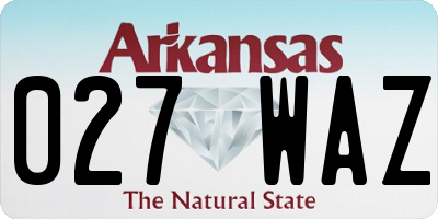 AR license plate 027WAZ