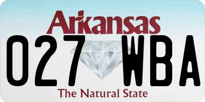 AR license plate 027WBA