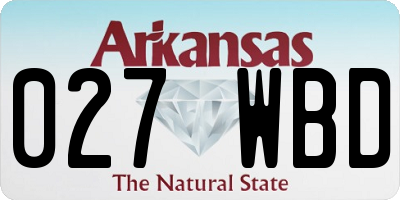 AR license plate 027WBD