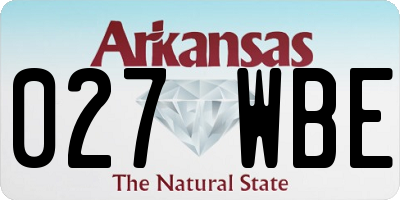 AR license plate 027WBE