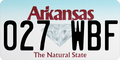 AR license plate 027WBF