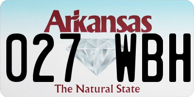 AR license plate 027WBH