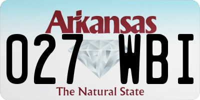 AR license plate 027WBI