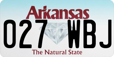 AR license plate 027WBJ