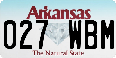 AR license plate 027WBM