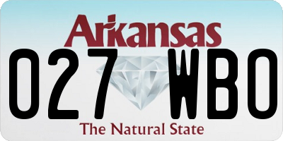 AR license plate 027WBO