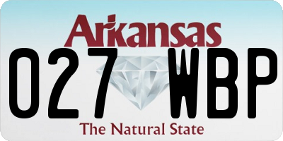 AR license plate 027WBP