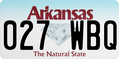 AR license plate 027WBQ