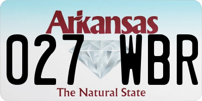 AR license plate 027WBR