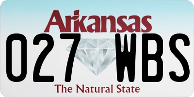 AR license plate 027WBS
