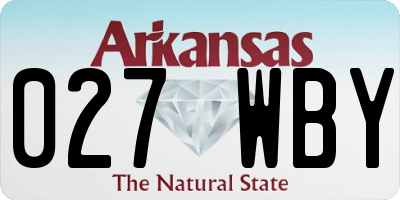 AR license plate 027WBY