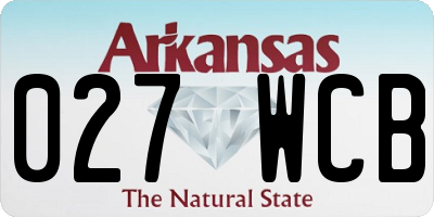 AR license plate 027WCB