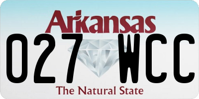 AR license plate 027WCC