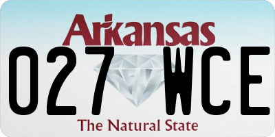 AR license plate 027WCE