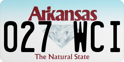 AR license plate 027WCI