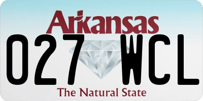 AR license plate 027WCL