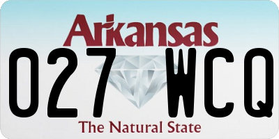 AR license plate 027WCQ
