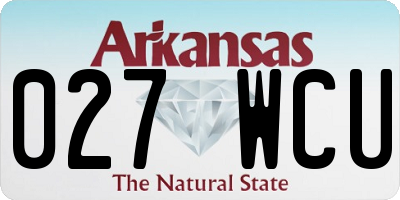 AR license plate 027WCU