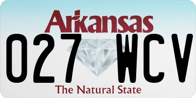 AR license plate 027WCV