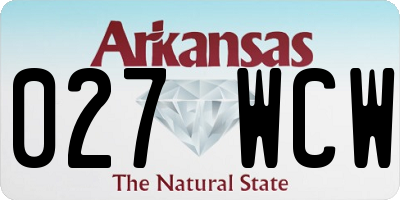 AR license plate 027WCW