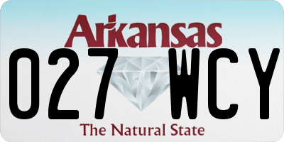 AR license plate 027WCY