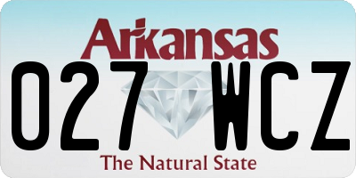 AR license plate 027WCZ