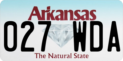 AR license plate 027WDA