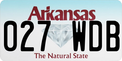 AR license plate 027WDB
