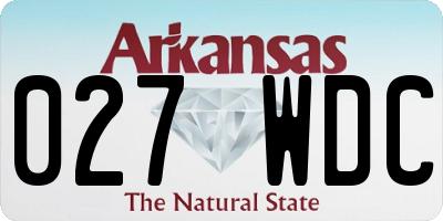 AR license plate 027WDC