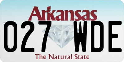 AR license plate 027WDE