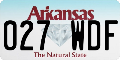AR license plate 027WDF