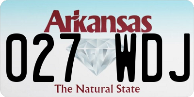 AR license plate 027WDJ