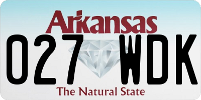 AR license plate 027WDK