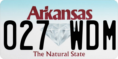 AR license plate 027WDM
