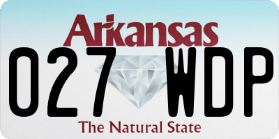 AR license plate 027WDP