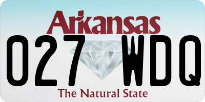 AR license plate 027WDQ