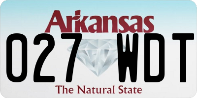 AR license plate 027WDT