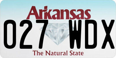 AR license plate 027WDX