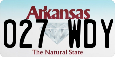 AR license plate 027WDY