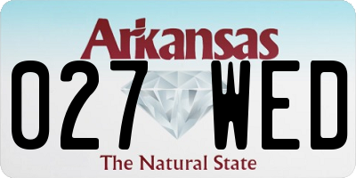 AR license plate 027WED