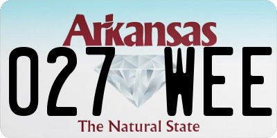 AR license plate 027WEE