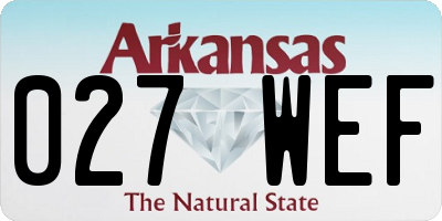 AR license plate 027WEF