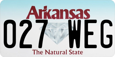 AR license plate 027WEG