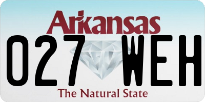 AR license plate 027WEH