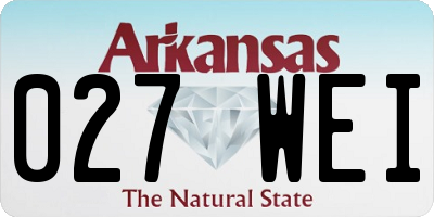 AR license plate 027WEI
