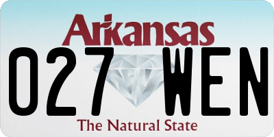 AR license plate 027WEN